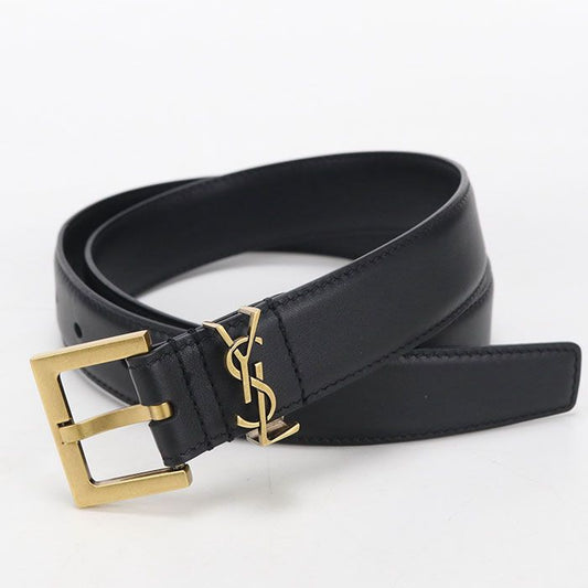 Saint Laurent Square Buckle Belt Leather