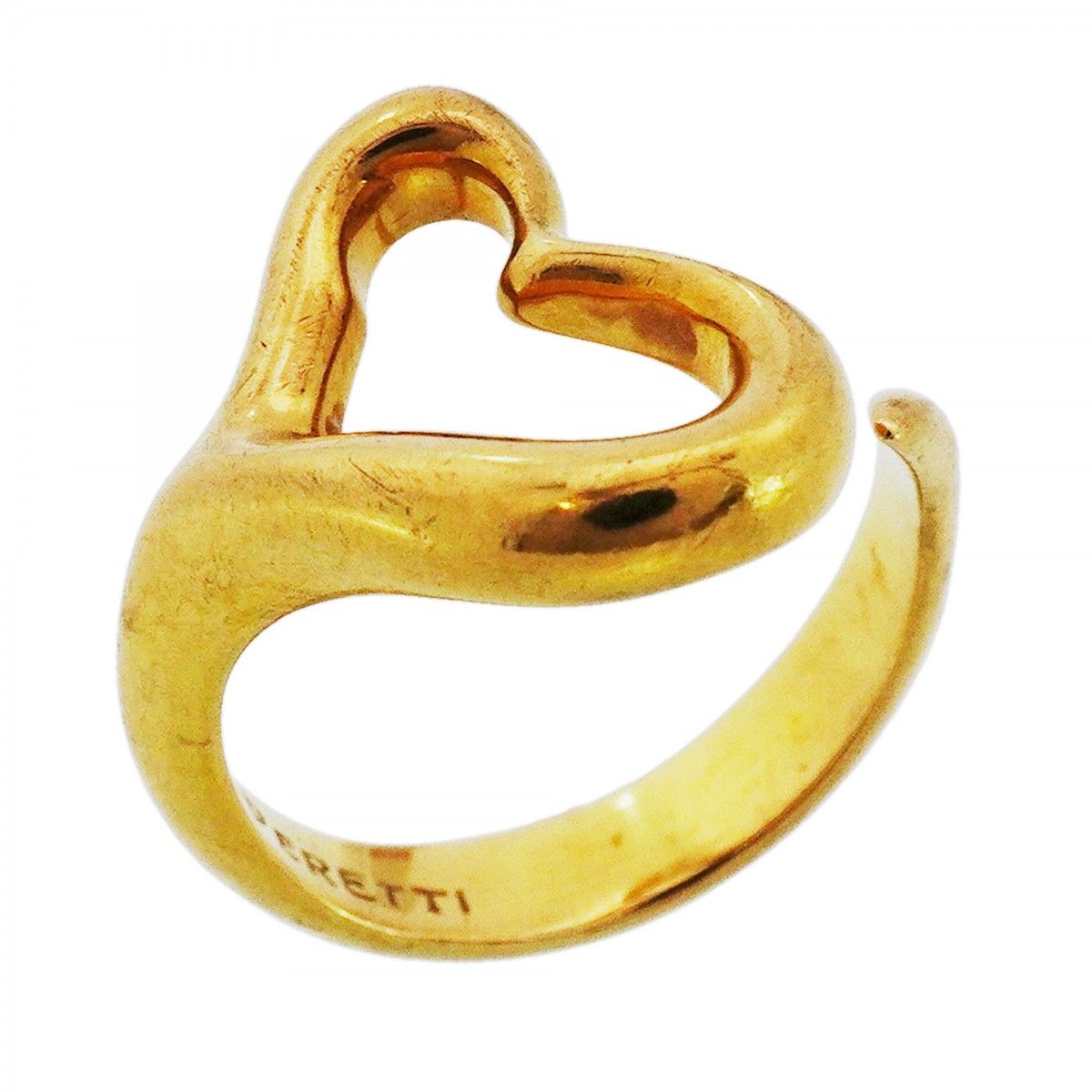 Tiffany & Co Ring Open Heart 18k Yellow Gold