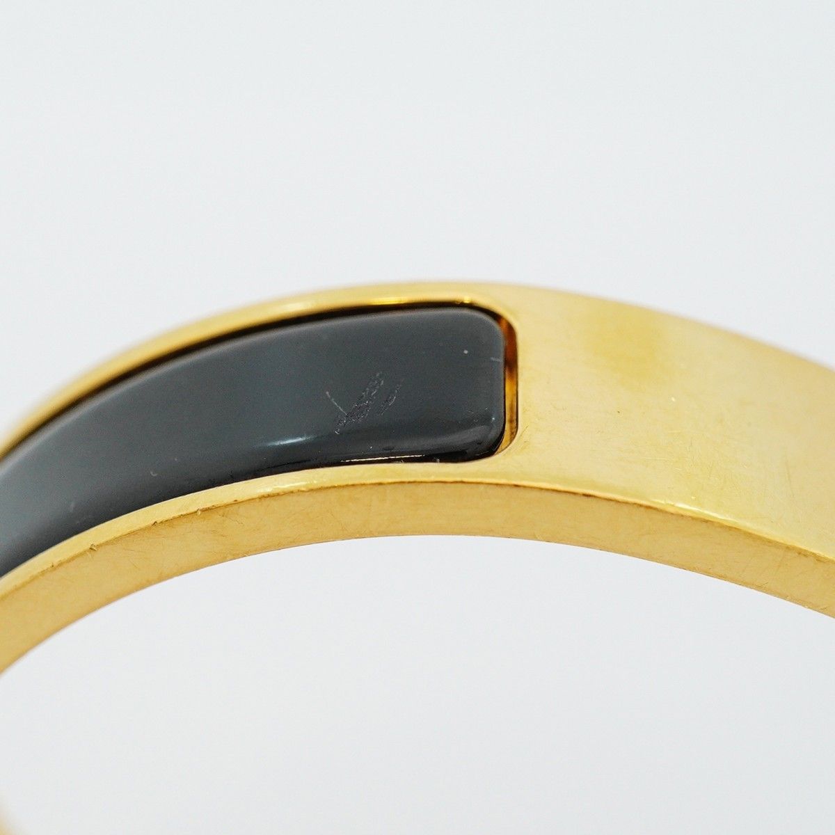 Hermes Bangle Clic Clac PM Gold Plated Black Cles Dies Bracelet — view 8