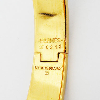 Hermes Bangle Clic Clac PM Gold Plated Black Cles Dies Bracelet — view 5