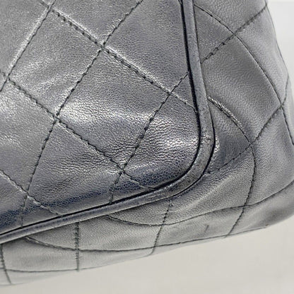Chanel Shoulder Bag Quilted Lambskin Black Gold — view 6