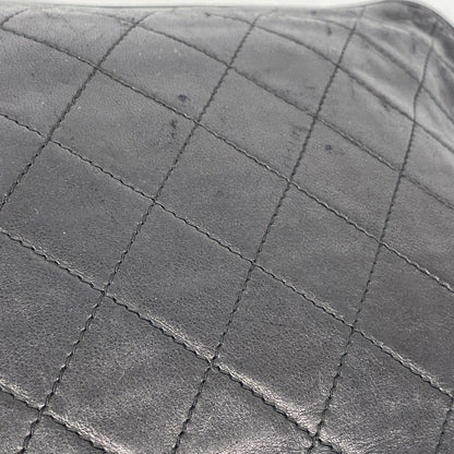 Chanel Shoulder Bag Quilted Lambskin Black Gold — view 8
