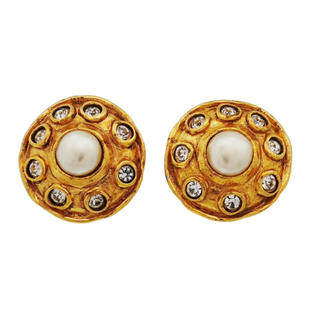 Chanel Earrings Vintage Round