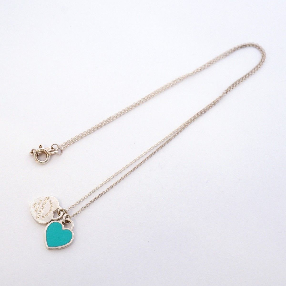 Tiffany & Co Necklace Return to Heart 925 Sterling Silver Blue — view 3