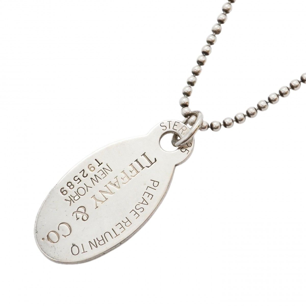 Tiffany & Co Necklace Return to Oval 925 Sterling Silver