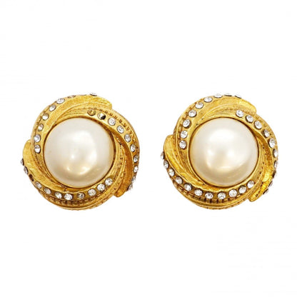 Chanel Earrings Vintage Round