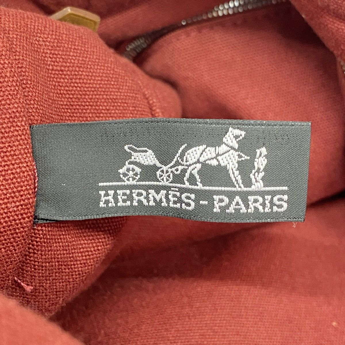 Hermes Tote Fourre Tout MM Canvas Bordeaux Silver — view 5