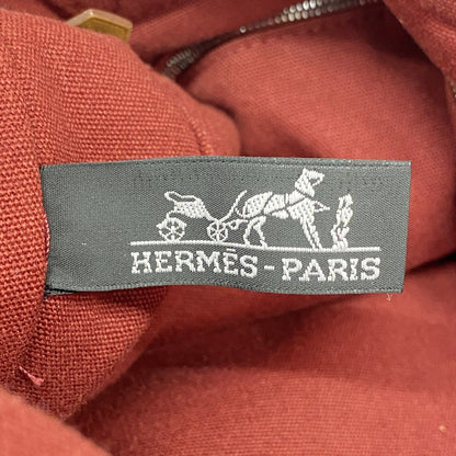 Hermes Tote Fourre Tout MM Canvas Bordeaux Silver — view 5