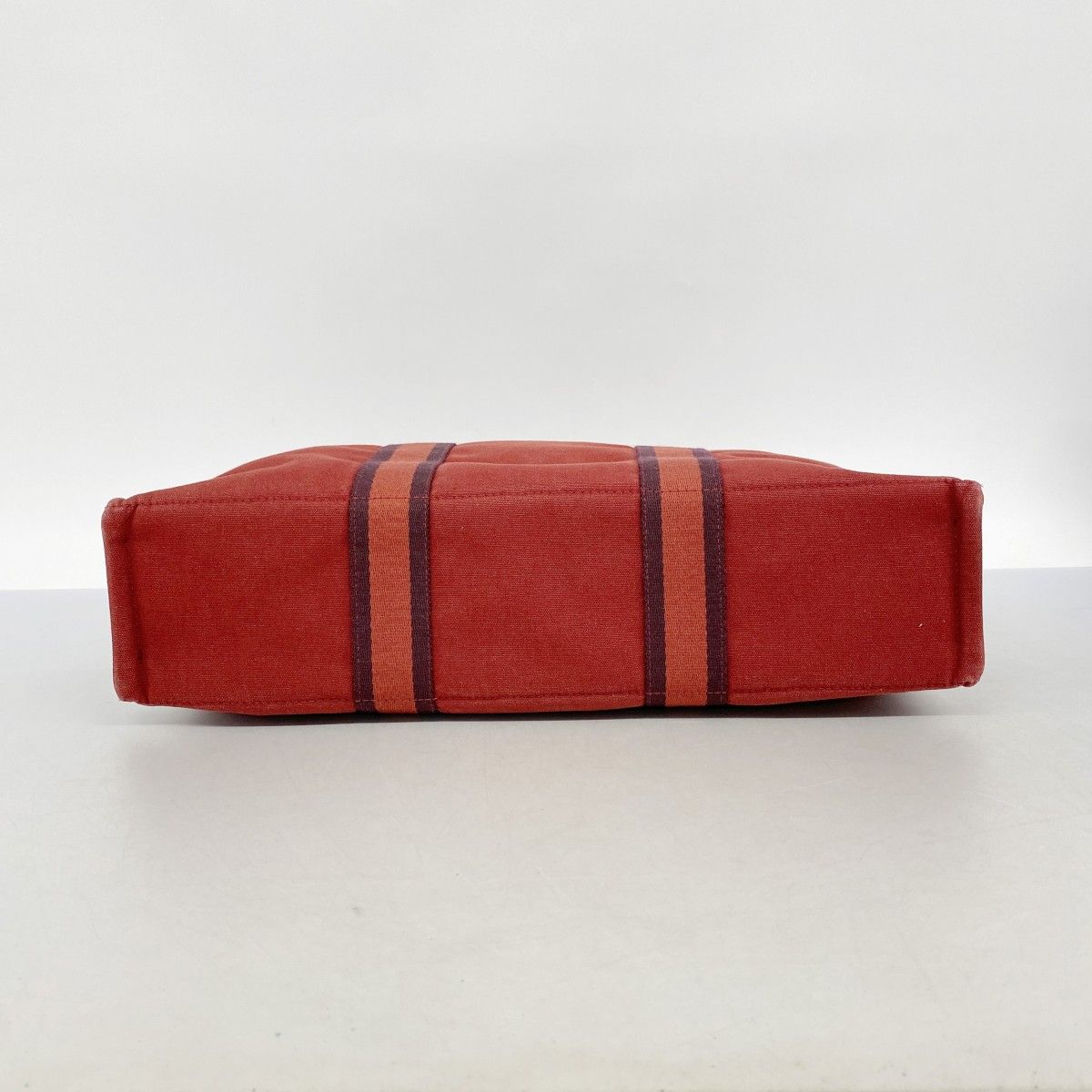 Hermes Tote Fourre Tout MM Canvas Bordeaux Silver — view 3