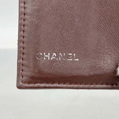 Chanel Trifold Wallet Quilted Caviar Leather Black Silver — view 4