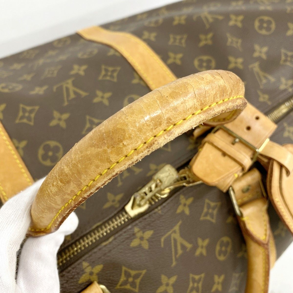 Louis Vuitton Boston Bag Monogram Keepall 60 Brown — view 8