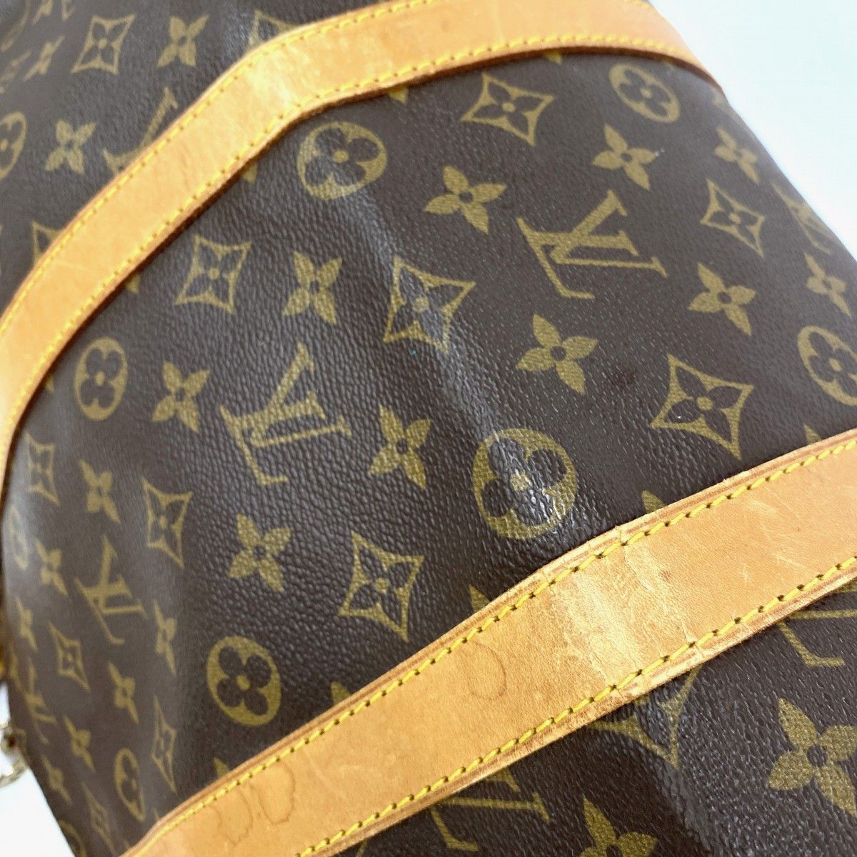 Louis Vuitton Boston Bag Monogram Keepall Bandouliere 55 Brown — view 9