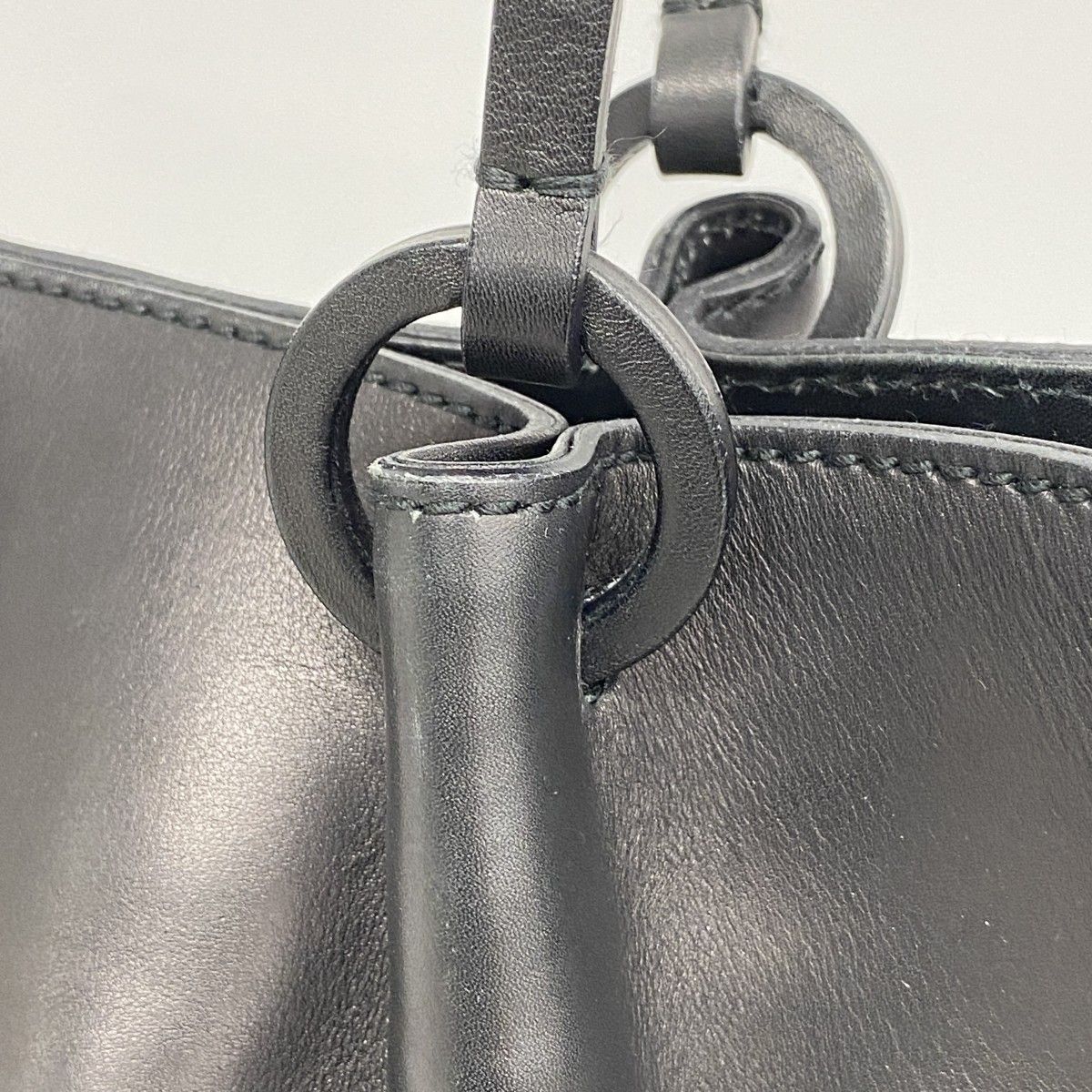 Gucci Tote Leather Black Silver — view 8