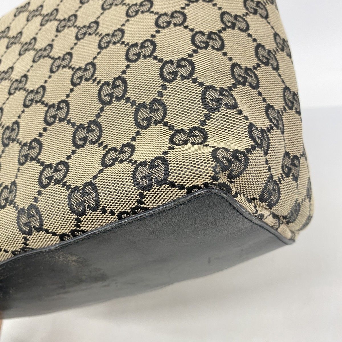 Gucci Tote GG Canvas 002 Beige Black Champagne Gold — view 7