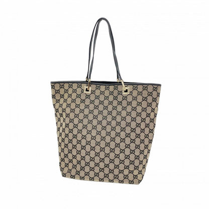 Gucci Tote GG Canvas 002 Beige Black Champagne Gold