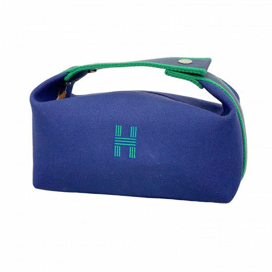 Hermes Handbag Brid-a-brac PM Canvas Marine Silver