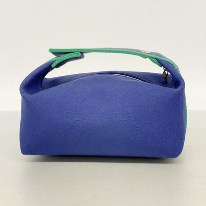 Hermes Handbag Brid-a-brac PM Canvas Marine Silver — view 8