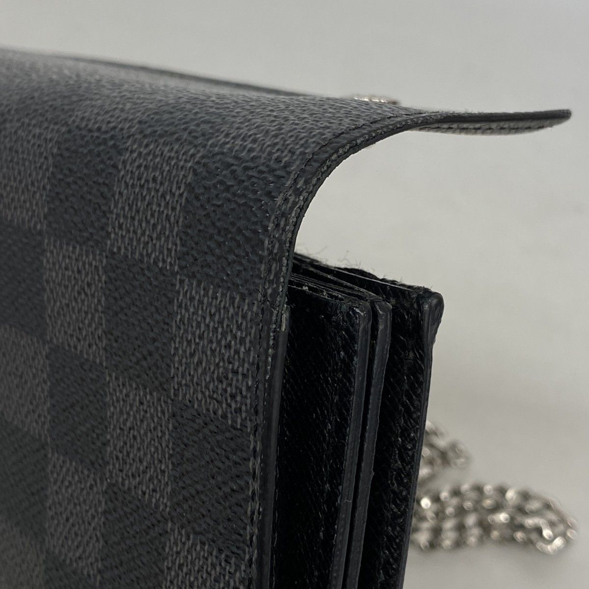Louis Vuitton Wallet Damier Graphite Portefeuille Accordion Black Gray — view 8