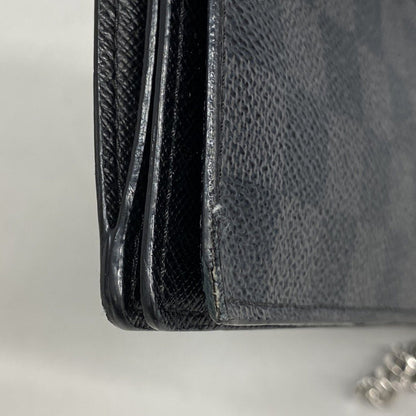 Louis Vuitton Wallet Damier Graphite Portefeuille Accordion Black Gray — view 6