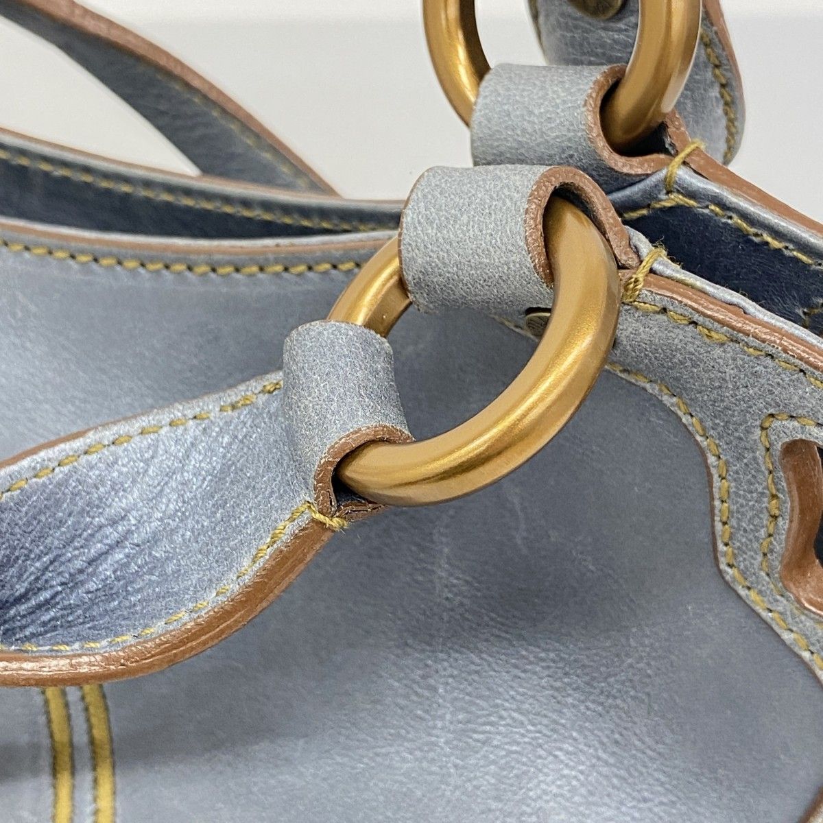 Cartier Handbag Multi Ero Leather Blue Gold — view 9