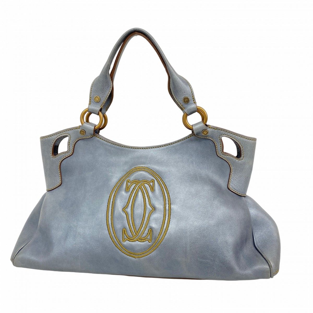 Cartier Handbag Multi Ero Leather Blue Gold