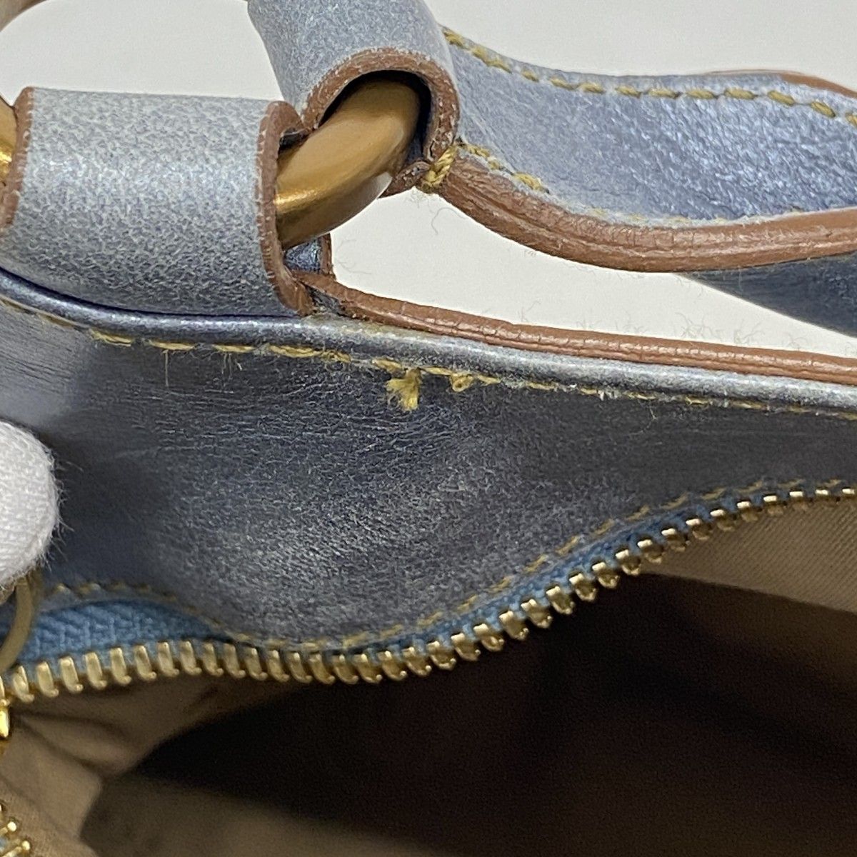 Cartier Handbag Multi Ero Leather Blue Gold — view 6