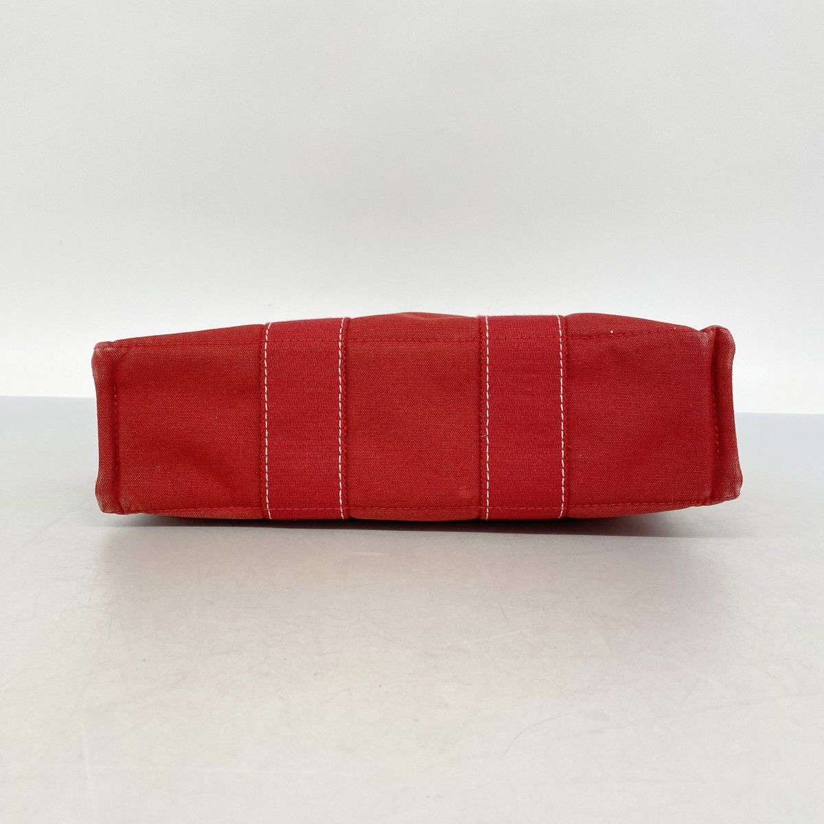 Hermes Handbag Deauville PM Canvas Red Silver — view 3