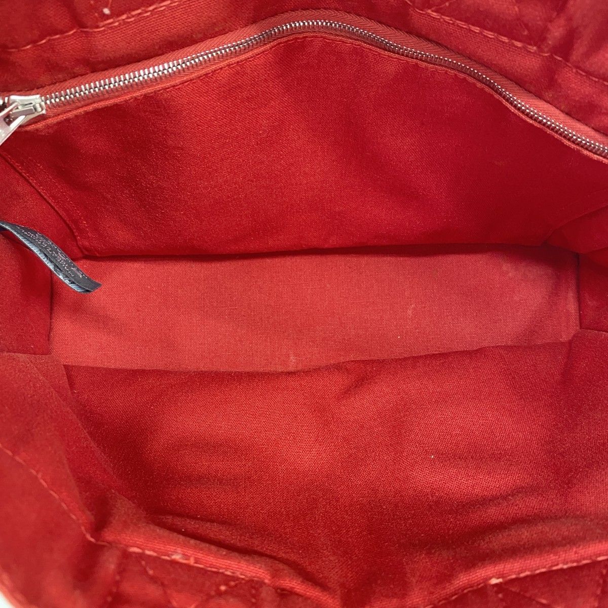 Hermes Handbag Deauville PM Canvas Red Silver — view 4