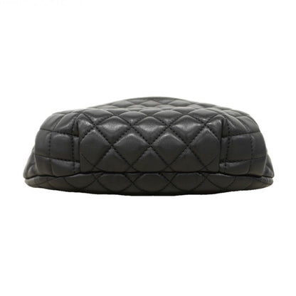 Chanel Waist Bag Quilted Lambskin Black Silver — view 3