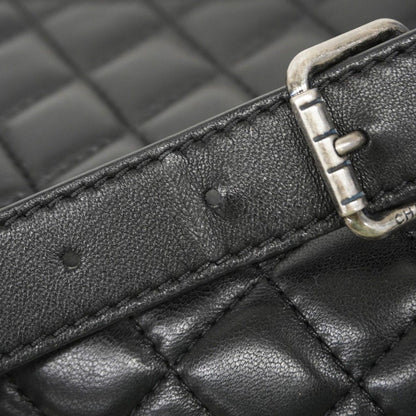 Chanel Waist Bag Quilted Lambskin Black Silver — view 6