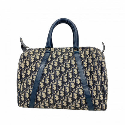 Dior Handbag Trotter Canvas Navy Silver