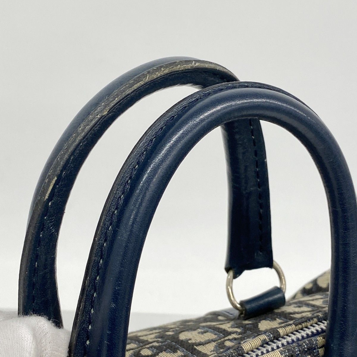 Dior Handbag Trotter Canvas Navy Silver — view 9