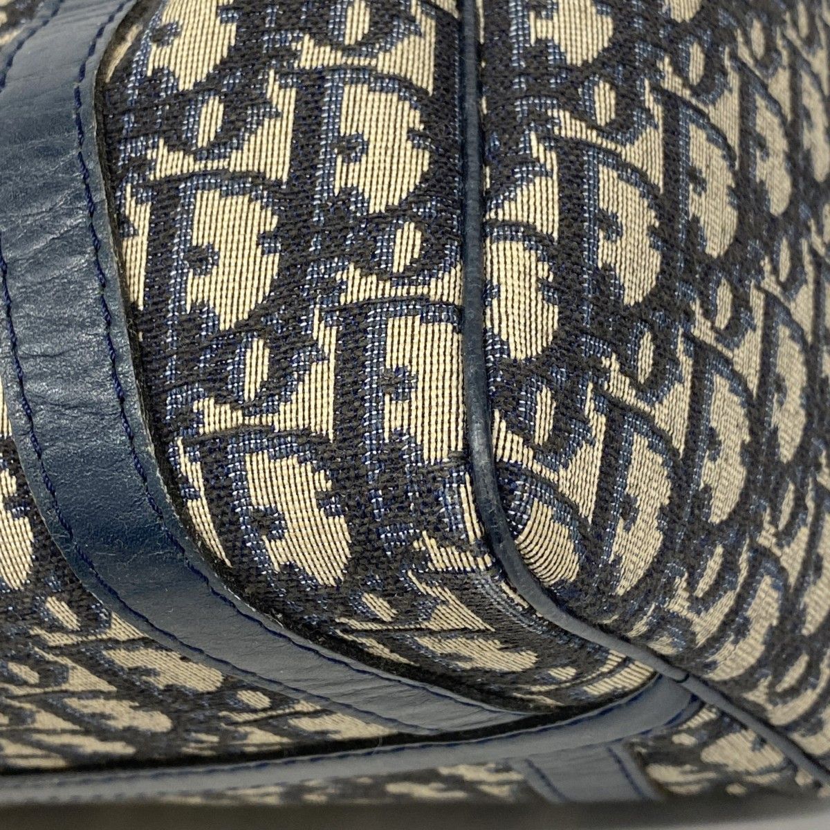 Dior Handbag Trotter Canvas Navy Silver — view 6