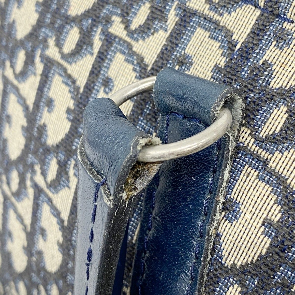 Dior Handbag Trotter Canvas Navy Silver — view 7