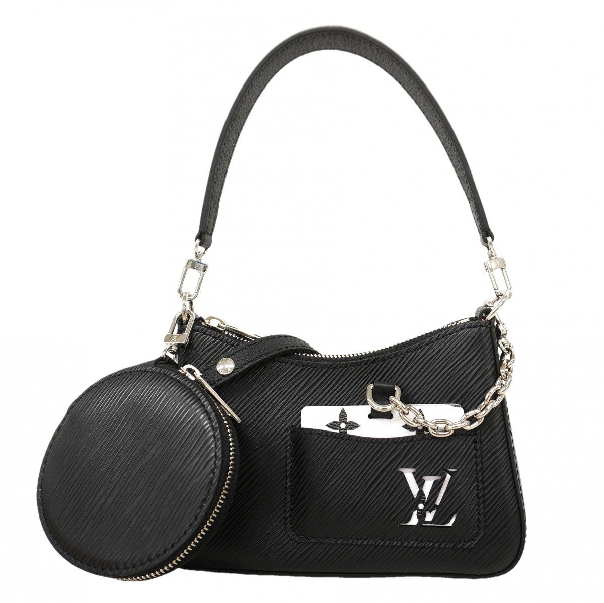 Louis Vuitton Handbag Epi Marais Rini Noir 2-Way