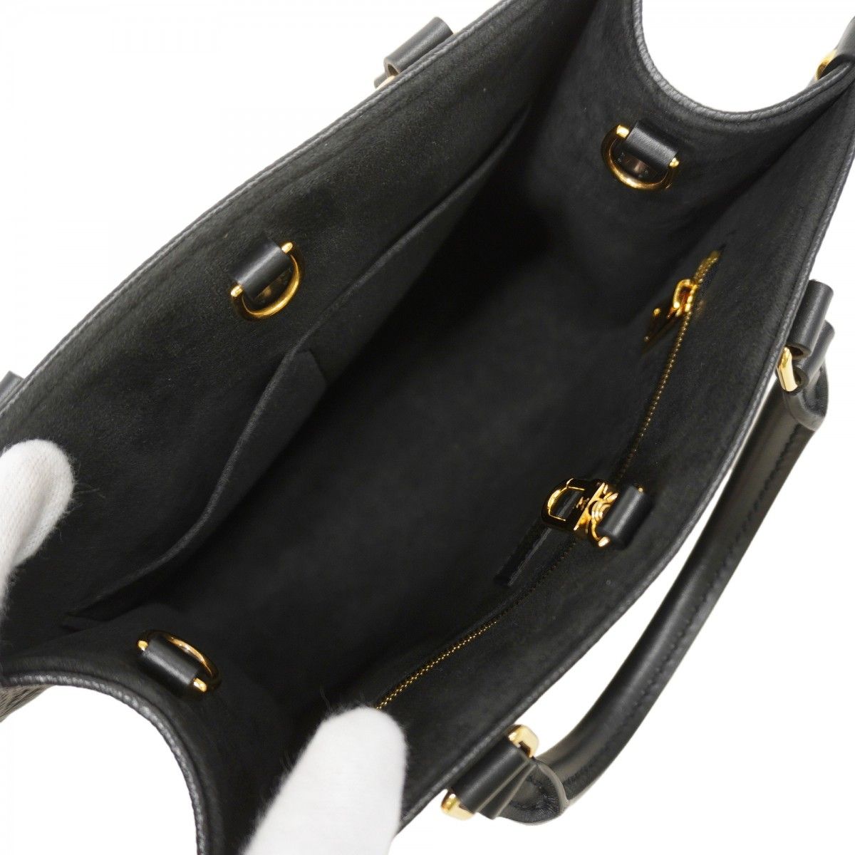 Louis Vuitton Handbag Monogram Empreinte On The Go PM Noir 2-Way — view 4