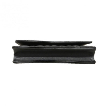 Chanel Shoulder Wallet Quilted Lambskin Black Cles — view 3
