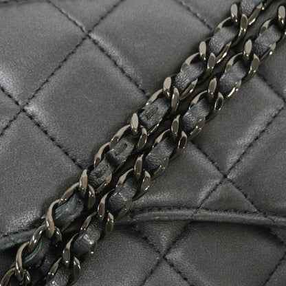 Chanel Shoulder Wallet Quilted Lambskin Black Cles — view 7