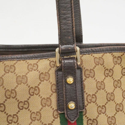 Gucci Tote GG Canvas Sherry Line Beige Gold — view 8