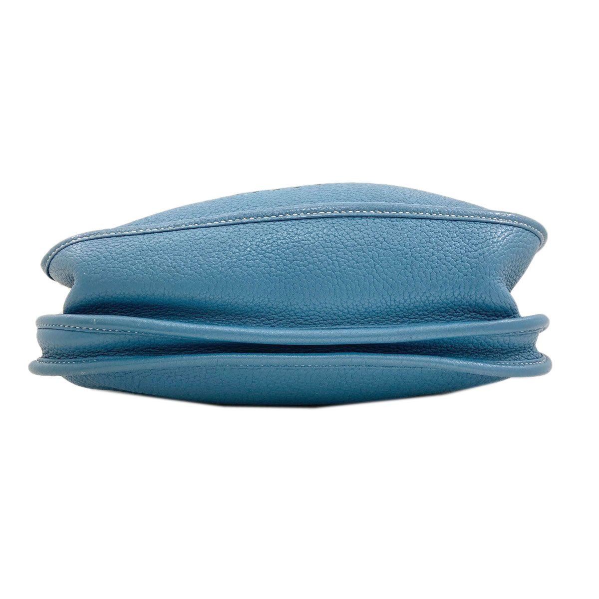 Hermes Evelyne 3 PM Blue Jean Silver Shoulder Bag Taurillon — view 4