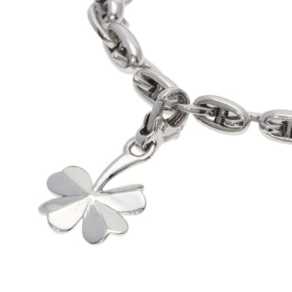 Chanel Coco C Logo Clover Charm Bracelet 18k White Gold — view 3