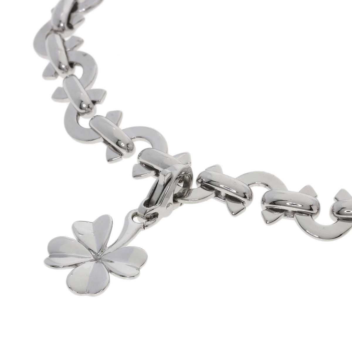 Chanel Coco C Logo Clover Charm Bracelet 18k White Gold — view 2