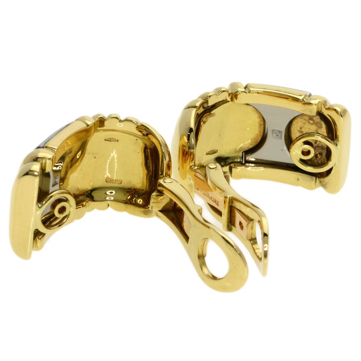 Bvlgari Parentesi Earrings 18k Yellow Gold SS — view 3