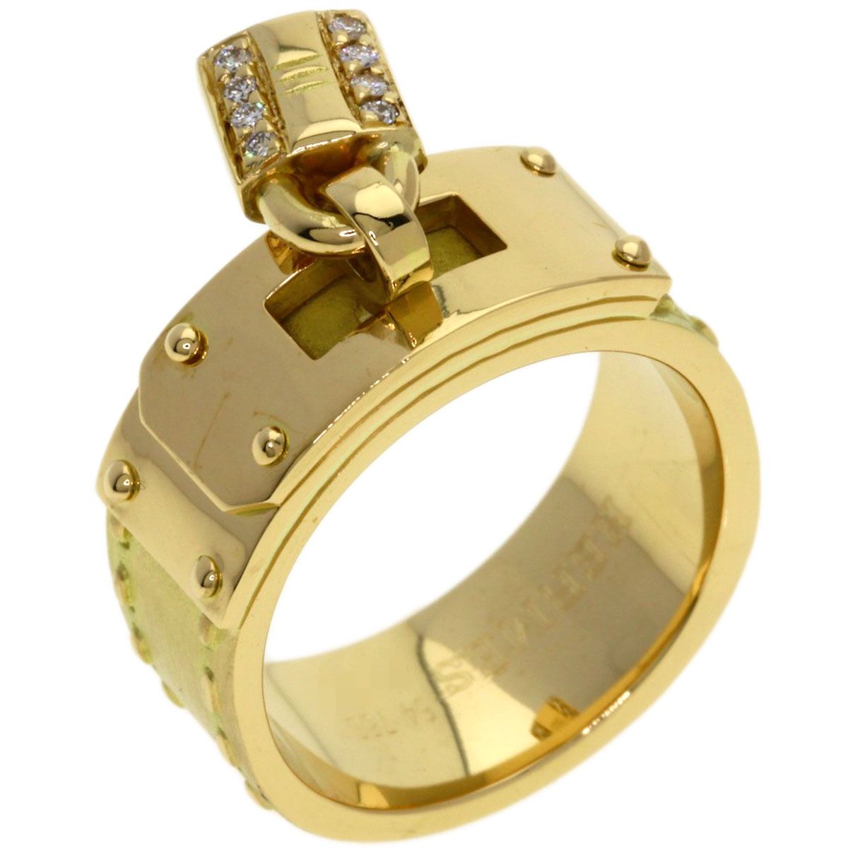 Hermes Kelly Diamond 54 Ring 18k Yellow Gold — view 2