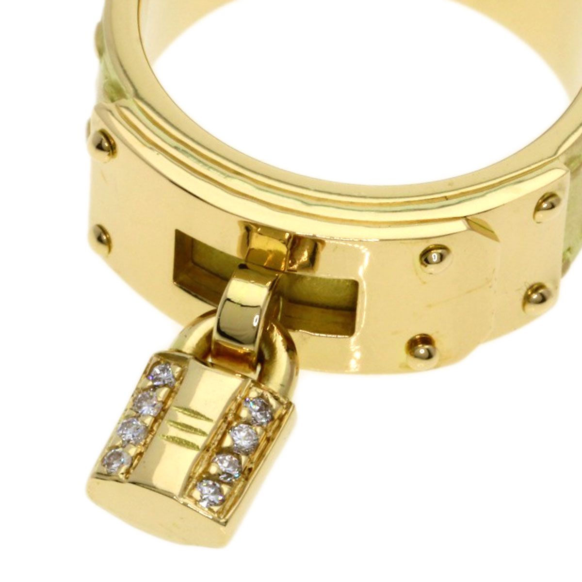 Hermes Kelly Diamond 54 Ring 18k Yellow Gold — view 6
