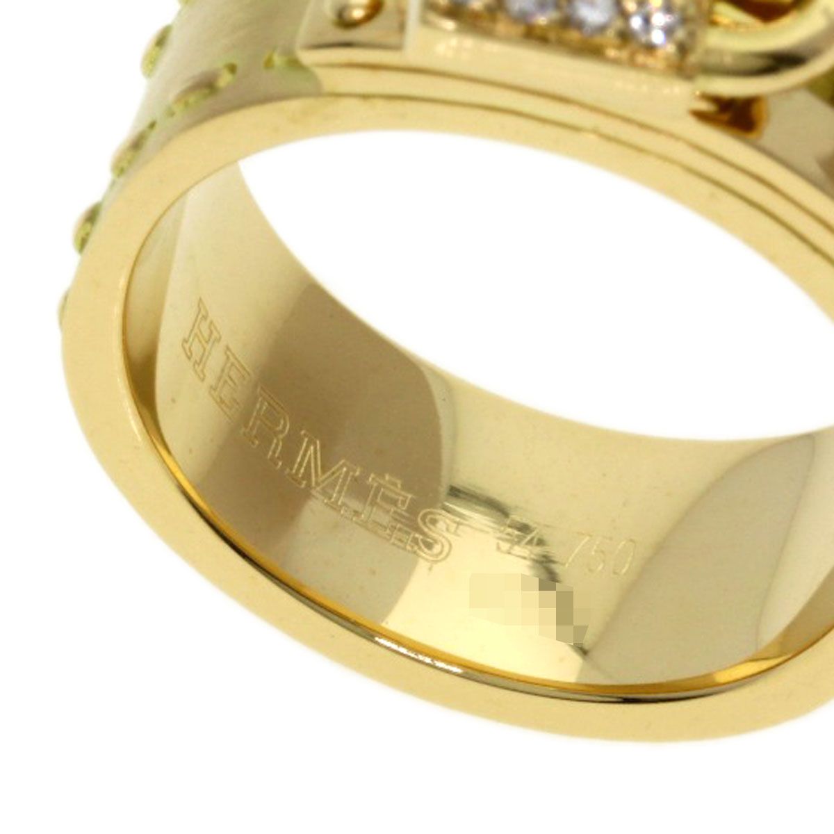 Hermes Kelly Diamond 54 Ring 18k Yellow Gold — view 5