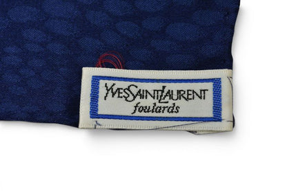 Saint Laurent YSL Scarf Vintage Paisley Print Navy Multi — view 9