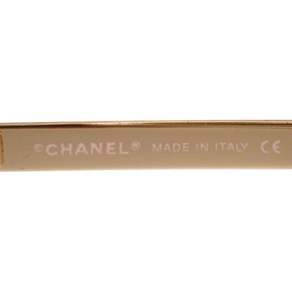 Chanel Half Frimless CC Logo Eyewear Sunglasses Rhinestone Gold Brown — view 7