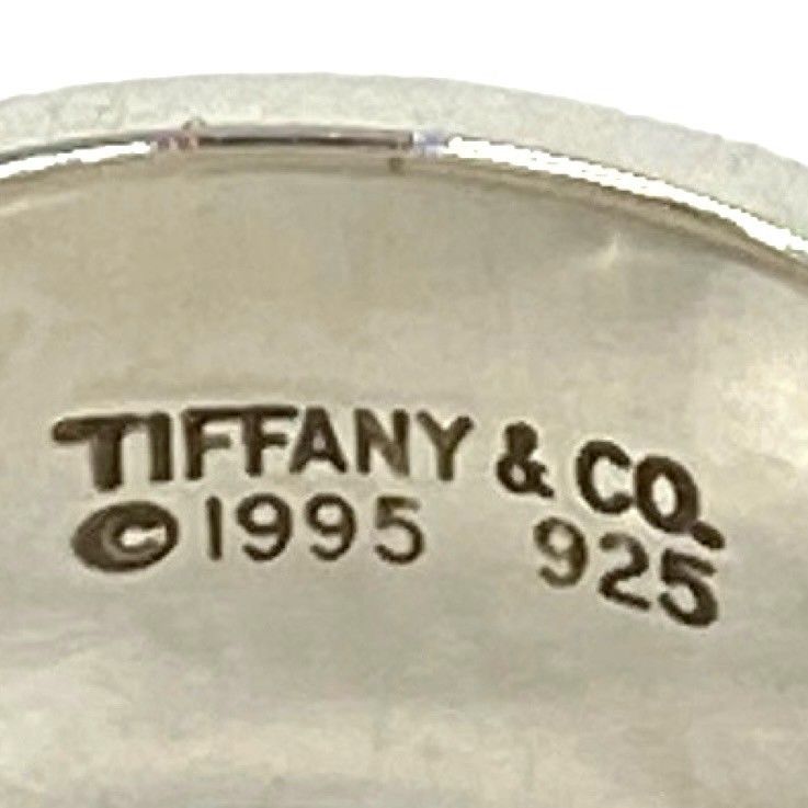 Tiffany & Co Group Double Line Ring 925 Sterling Silver No 12 — view 3