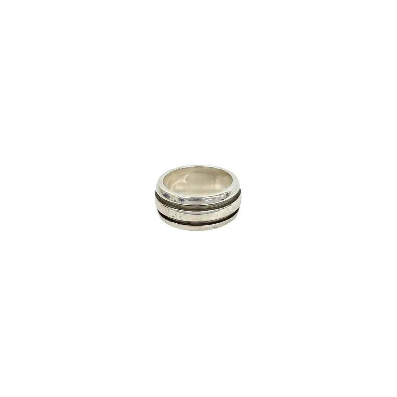Tiffany & Co Group Double Line Ring 925 Sterling Silver No 12 — view 4